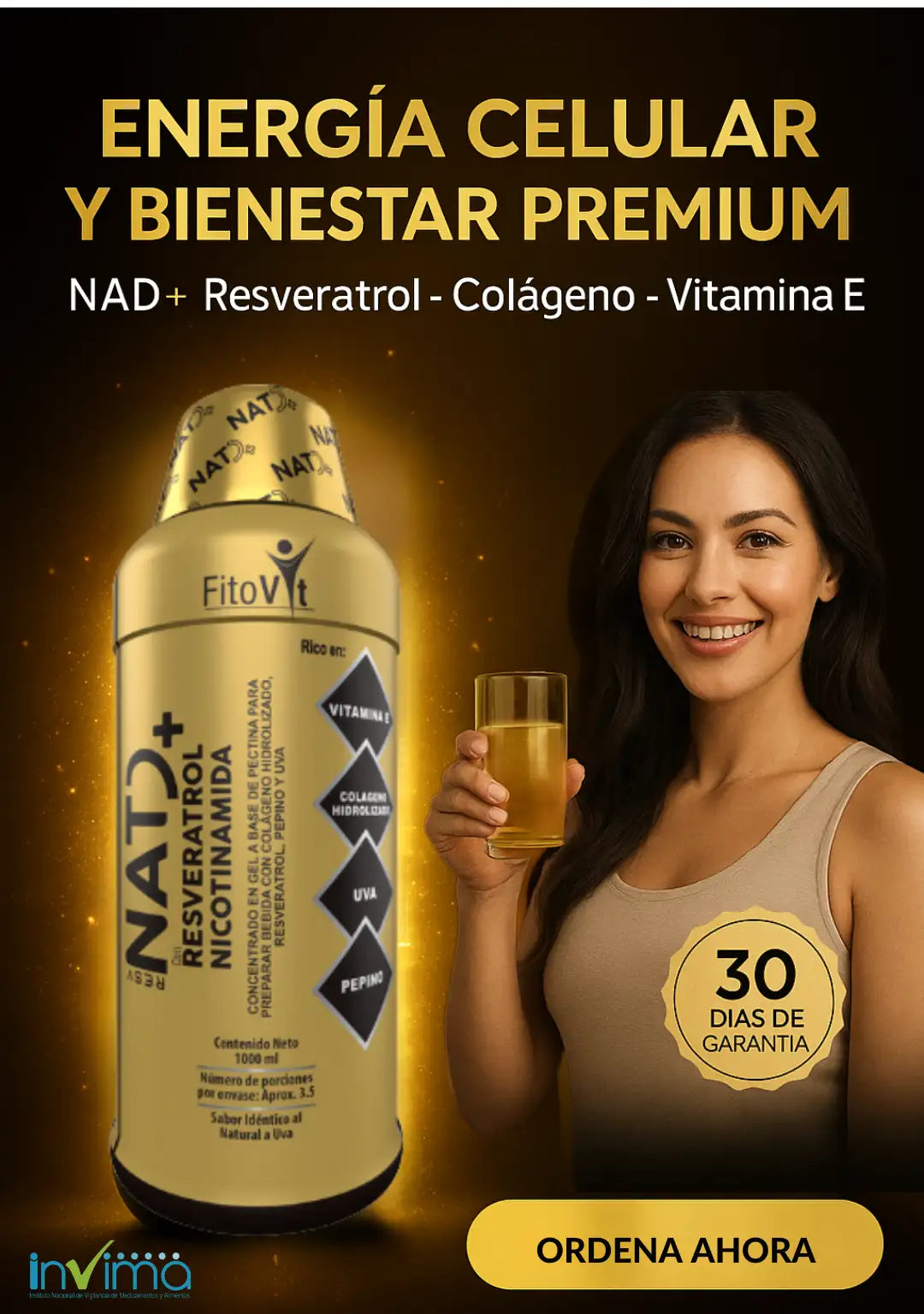 NAD+ Resveratrol + Nicotinamida